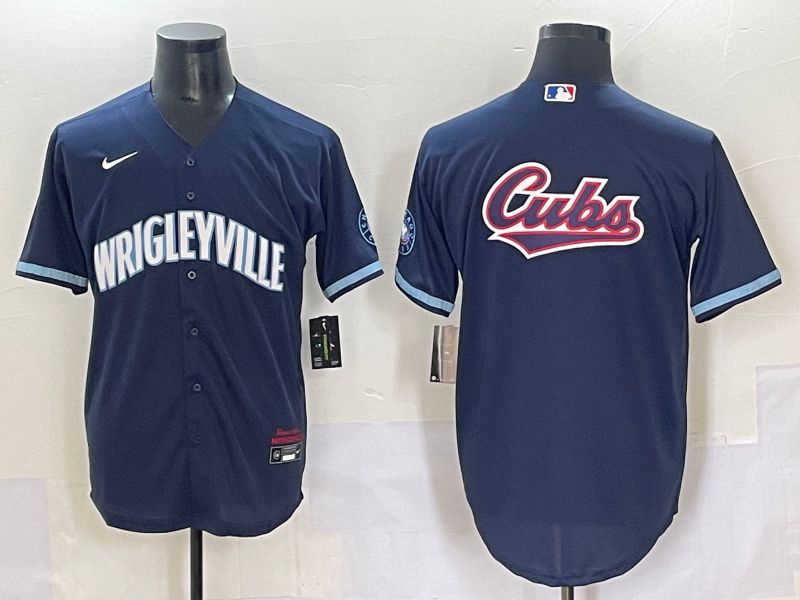 Men 2025 Chicago Cubs Blank Blue City Edition Nike MLB Jersey style 4->chicago cubs->MLB Jersey